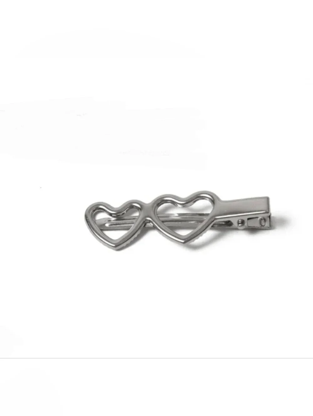Y2K Aesethic Hair Clips- Assorted Silver Star & Heart Clips BNIB